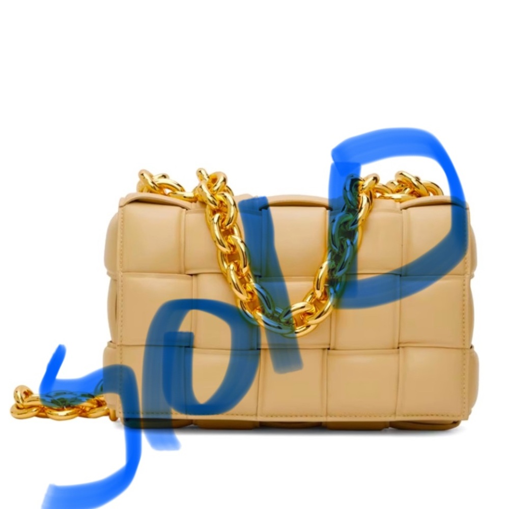 BOTTEGA VENETA Padded Cassette Bag color Porridge with Gold chains BEST PRICE!